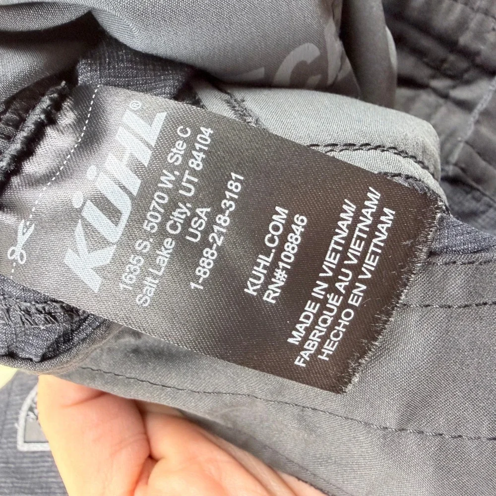 Kuhl Resistor Chino Pants Men 38x30 Charcoal Gray Stretch Hiking Outdoor Trouser